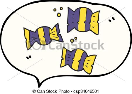 450x319 Freehand Drawn Speech Bubble Cartoon Halloween Candy.