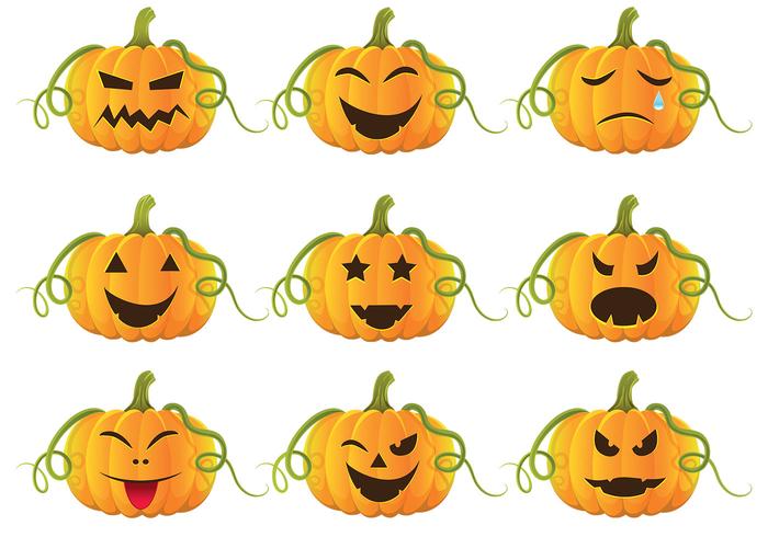 700x490 Halloween Pumpkins Vector Pack