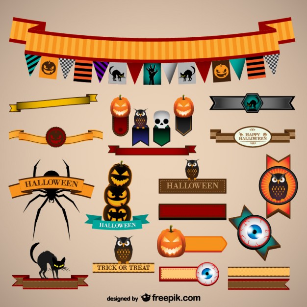 626x626 Halloween Vector Graphic Elements Vector Free Vector Download In