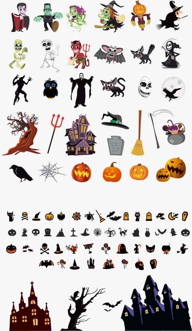 650x1118 Halloween Design Elements, Halloween Vector, Design Vector