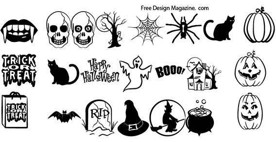 568x294 Halloween Vector Elements 123freevectors