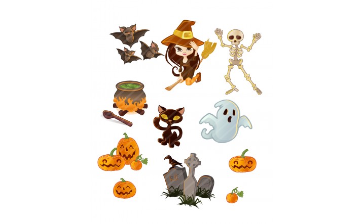 716x443 Halloween Vector Pack Vector Elements Vectorvice (11 Eps Files)