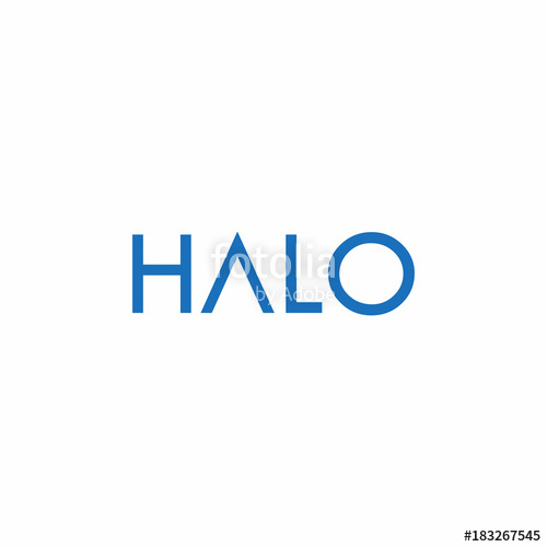 500x500 Halo Letter With Bubble Chat Logo Vector Stock Image And Royalty