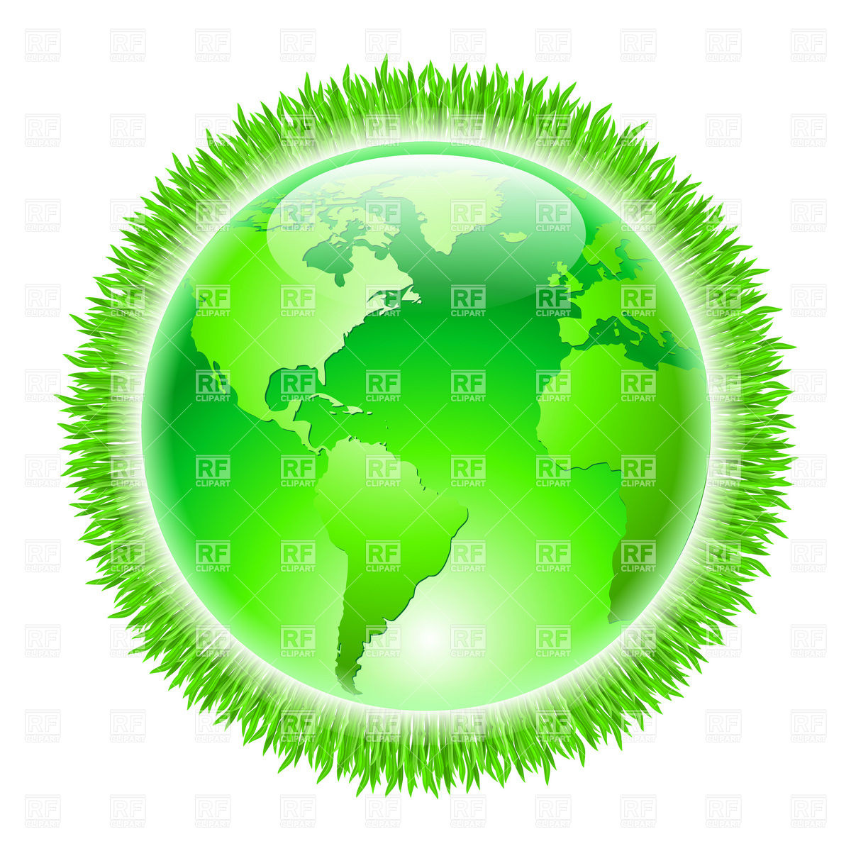 1200x1200 Green Earth With Grass Halo Vector Image Vector Artwork Of Icons