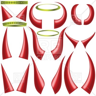400x400 Angels Halo And Devils Horns Vector Image Vector Artwork Of