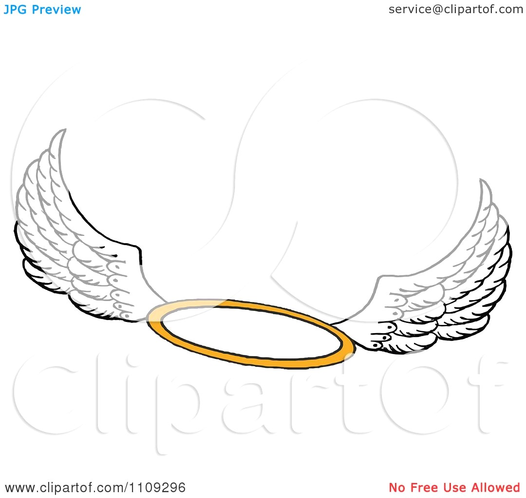 1080x1024 Clipart Winged Halo Royalty Free Vector Illustration 10241109296