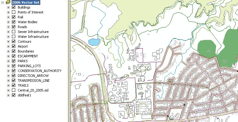 780x400 Hamilton Vector Data Set 2006 Mcmaster University Library