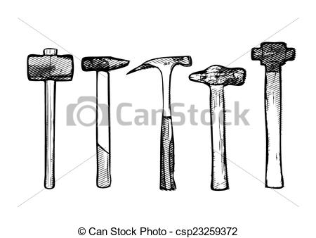 450x338 Tool Hammer Vector Illustration On White.