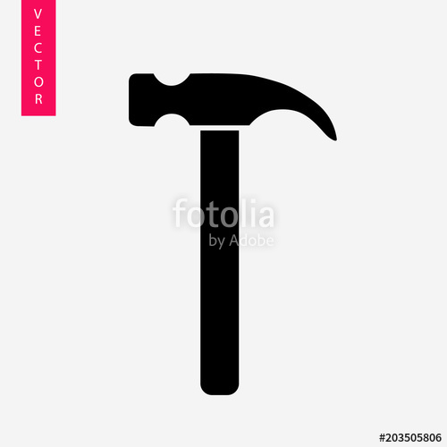 500x500 Hammer Vector Icon, Logo Stock Image And Royalty Free Vector