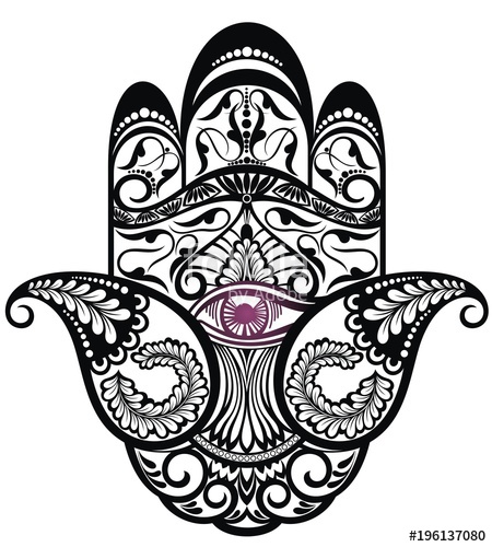 450x500 Hamsa, Hand Of Fatima Vector Illustration Stock Image And Royalty