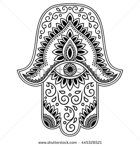 450x470 Vector Hamsa Hand Drawn Symbol Hamsa Hamsa Hand