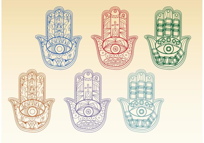 700x490 Boho Hamsa Hand Vectors
