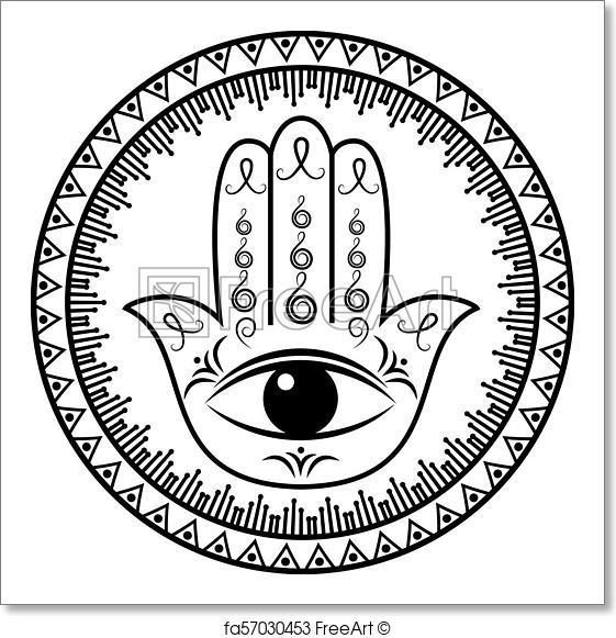 561x581 Free Art Print Of Hamsa Or Hand Of Fatima. Hamsa Or Hand Of Fatima
