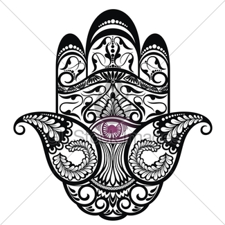 325x325 Hamsa, Hand Of Fatima, Vector Illustration Gl Stock Images