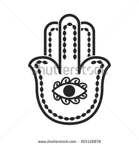450x470 Stock Vector Hamsa Icon In Black Style Isolated On White