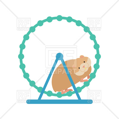 400x400 Hamster In Wheel Vector Image Vector Artwork Of Plants And