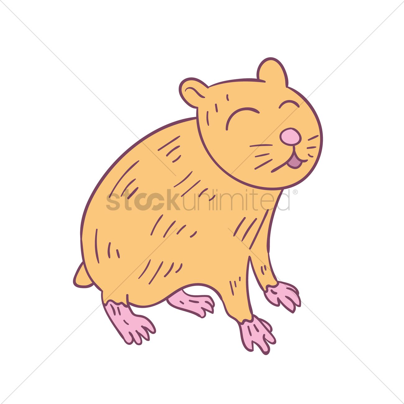 1300x1300 Happy Hamster Vector Image