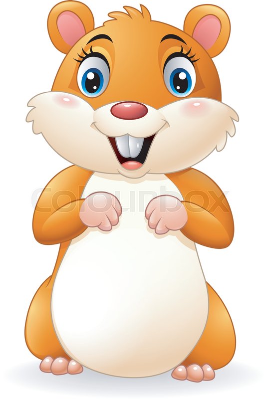 533x800 Illustration Of Cartoon Smiling Hamster Stock Vector Colourbox