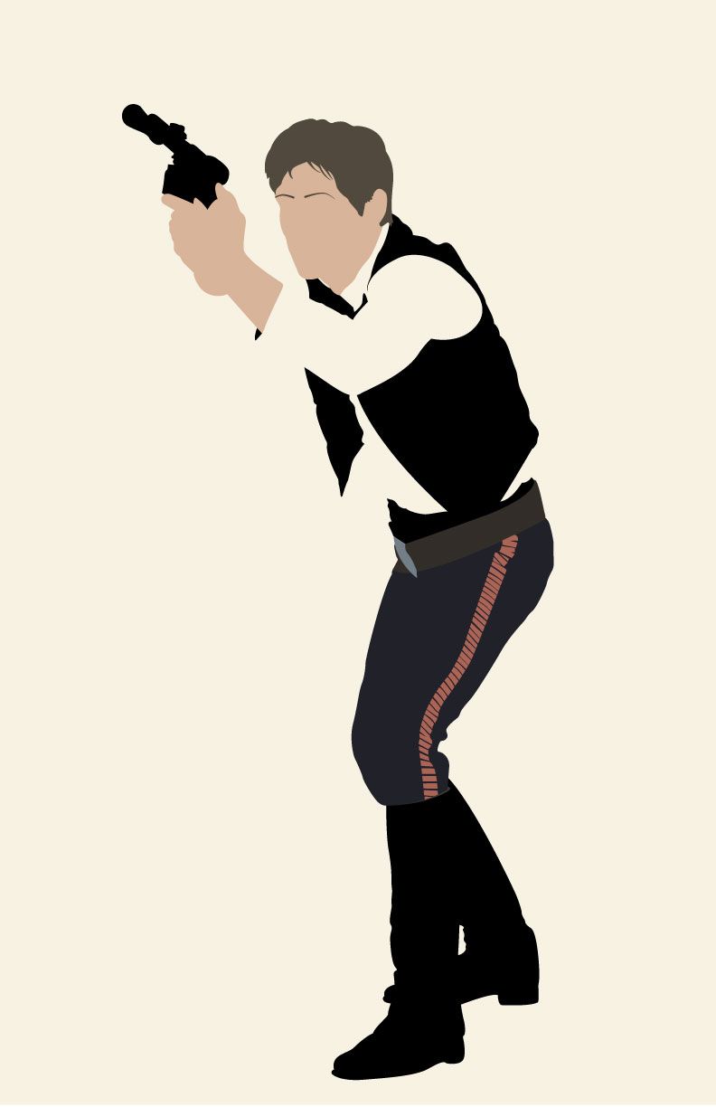 792x1224 Han Solo Minimalist Illustration
