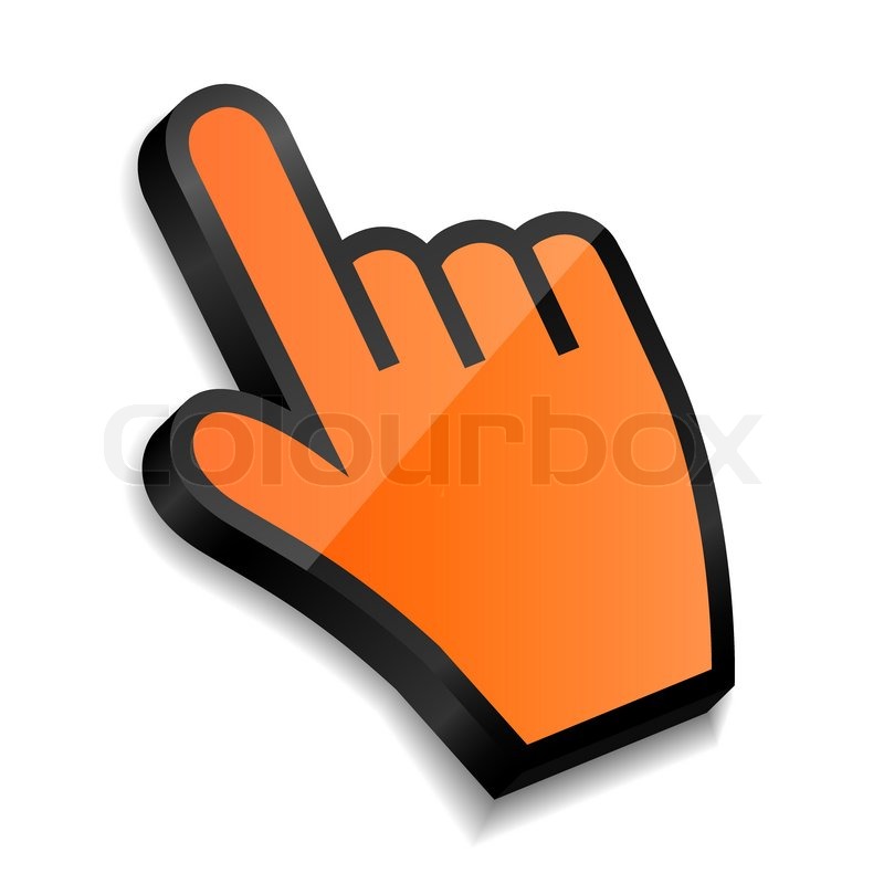 800x800 Mouse Hand Cursor Vector Illustration Stock Vector Colourbox