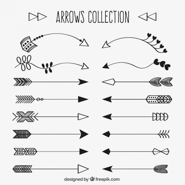 626x626 Collection Of Decorative Hand Drawn Arrow Vector Free Download