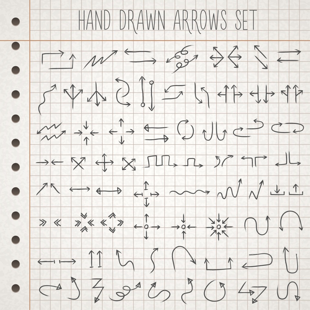 1024x1024 Hand Drawn Arrow Vector Free Download Ai Files