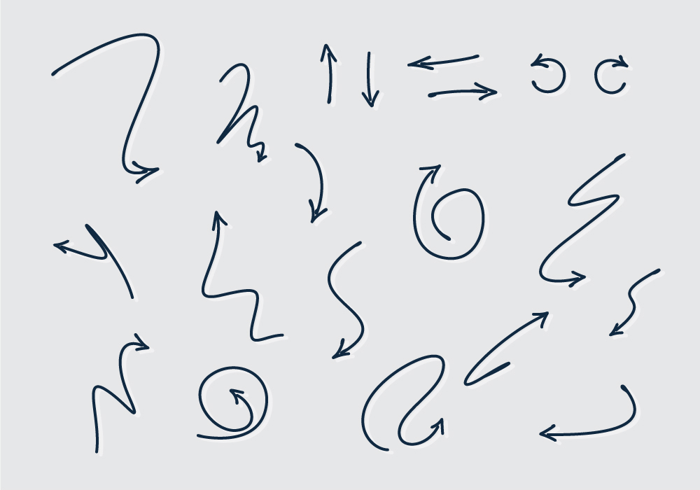 1000x700 Hand Drawn Arrows