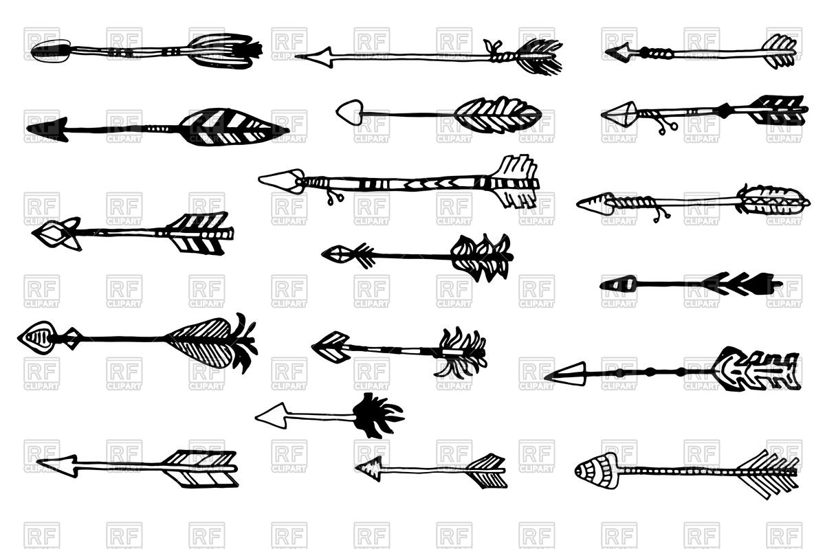 1200x799 Set Of Hand Drawn Arrows Vector Image Vector Artwork Of Objects