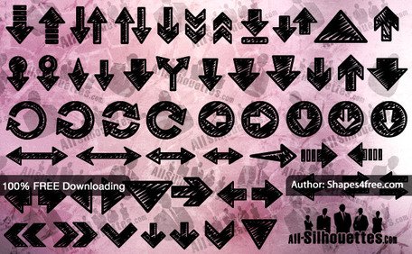 456x282 Free 50 Hand Drawn Arrows Clipart And Vector Graphics
