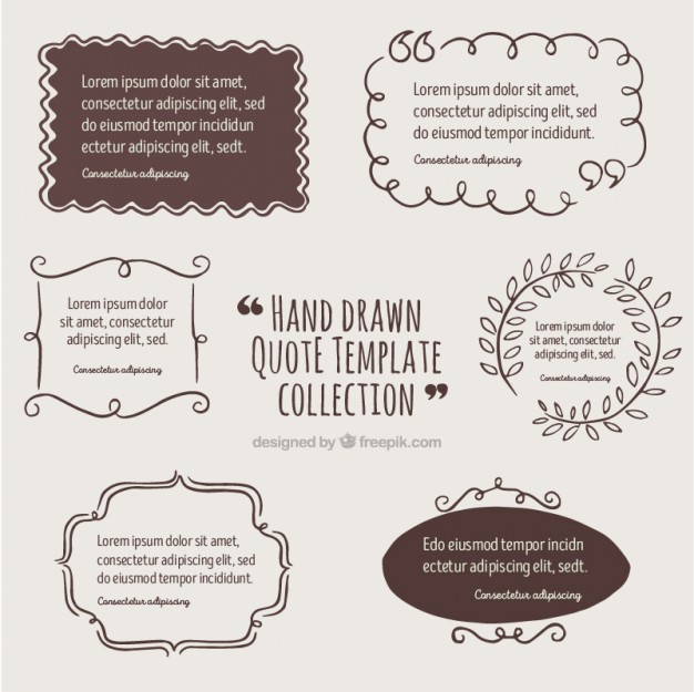 626x625 Different Hand Drawn Banners For Quotes Vector Free Download