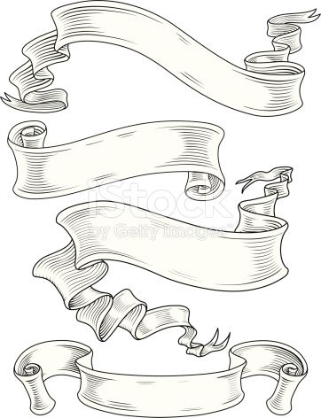 362x472 Set Of Highly Detailed, Hand Drawn Banners. Each Element Is
