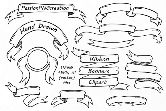 580x386 Drawn Ribbon Clipart