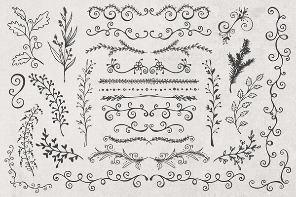 600x399 Hand Drawn Banners, Branches Amp Leaves On Behance