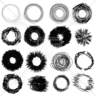 400x400 Hand Drawn Circles On White Background Vector Image Vector