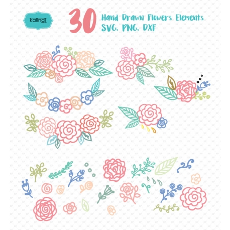 458x458 Hand Drawn Flowers, Drawing Flowers, Flower Vector.