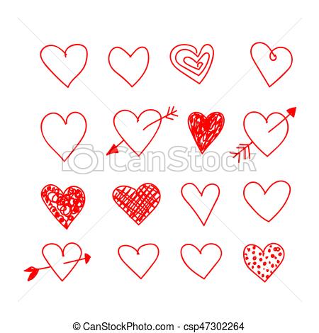 450x470 Hand Drawn Heart.