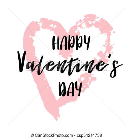 450x470 Hand Drawn Lettering For Valentines Day With Drawn Heart