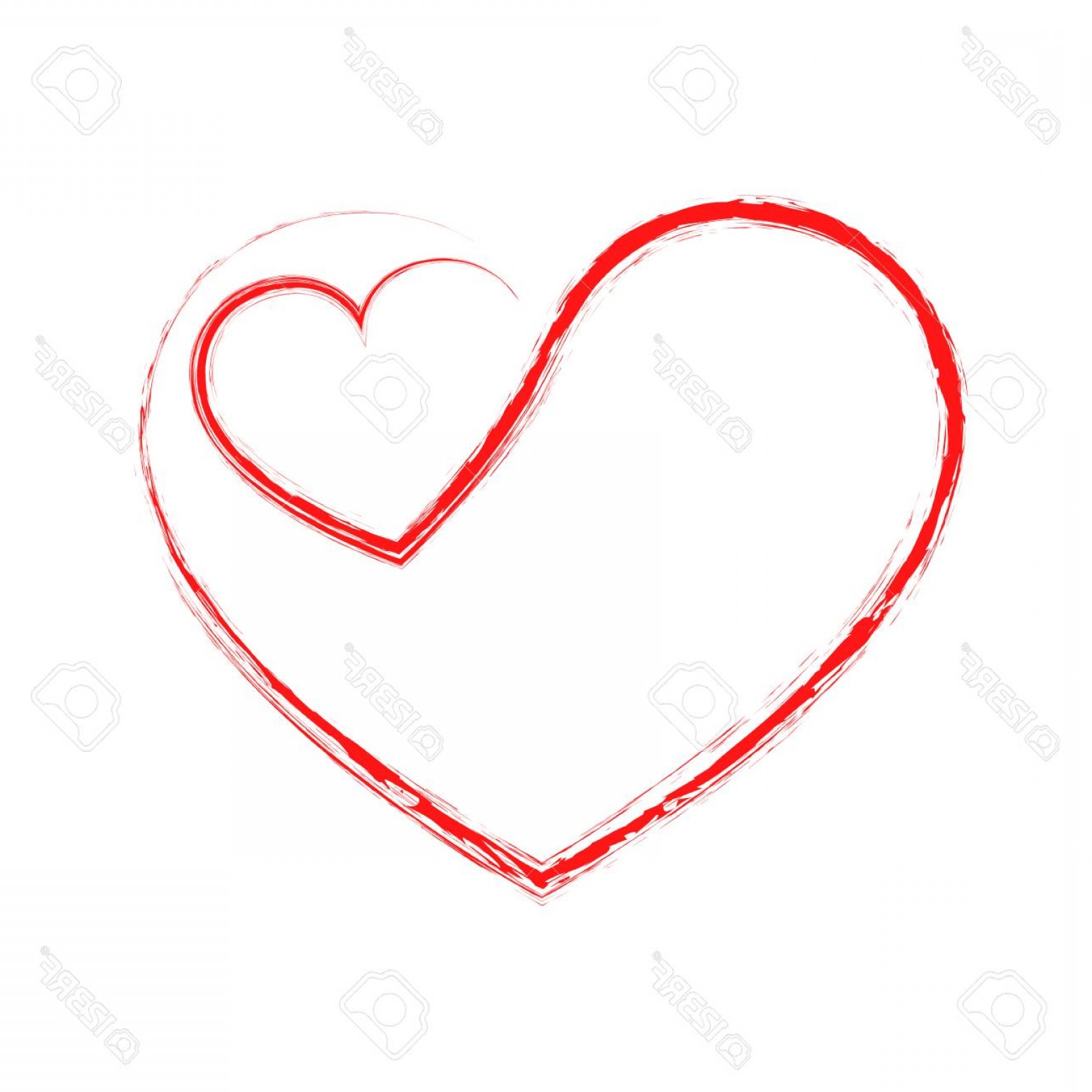 1560x1560 Photostock Vector Abstract Hand Drawn Hearts Vector Illustration