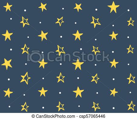 450x391 Seamless Pattern With Hand Drawn Stars. Seamless Pattern With Hand