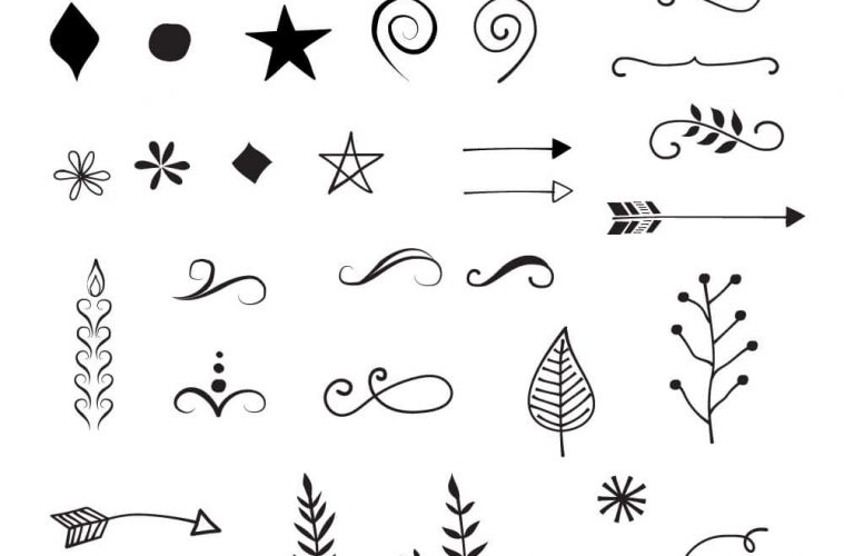 759x500 Free Hand Drawn Vector Elements