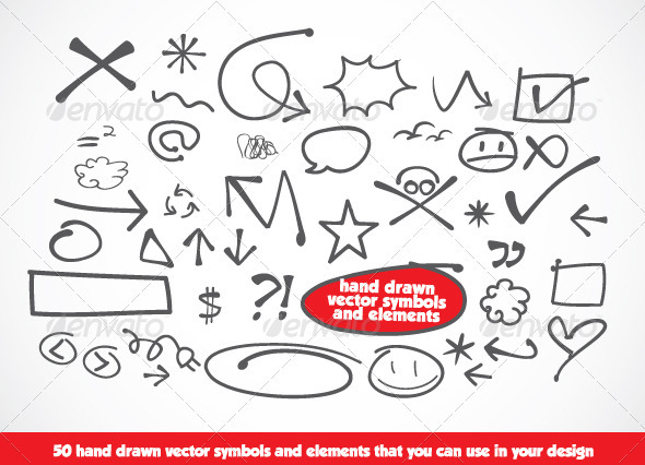 590x426 Hand Drawn Vector Symbols And Elements By Codeid Graphicriver