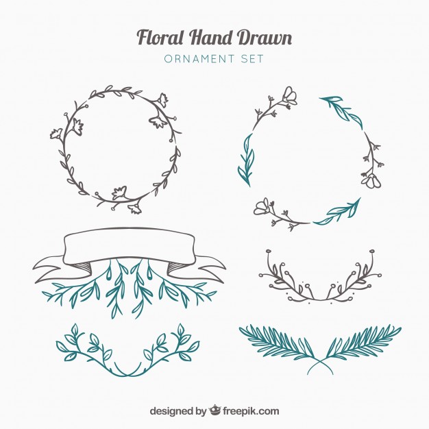 626x626 Decorative Hand Drawn Elements Vector Free Download