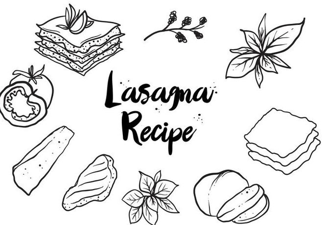 632x443 Free Hand Drawn Lasagna Vector Free Vector Download 406705 Cannypic