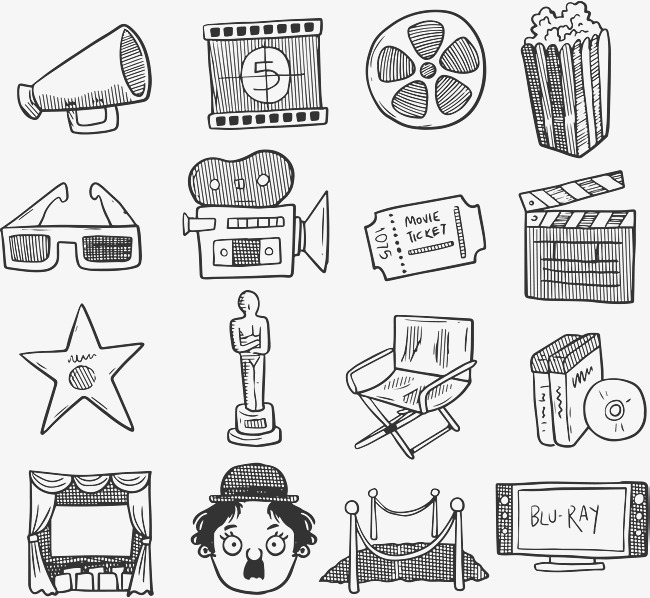 650x598 Hand Drawn Movie Projection Icon, Hand Vector, Movie Vector, Icon