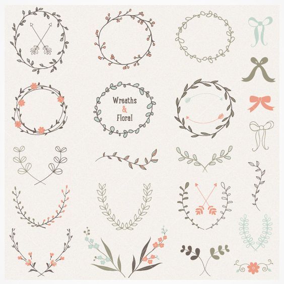 564x564 Hand Drawn Laurel And Wreath Vectors