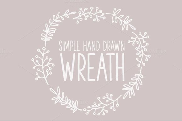 580x386 Drawn Wreath Vector 26
