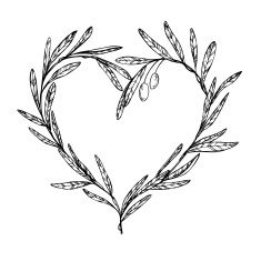 235x235 Drawn Wreath Olive Branch