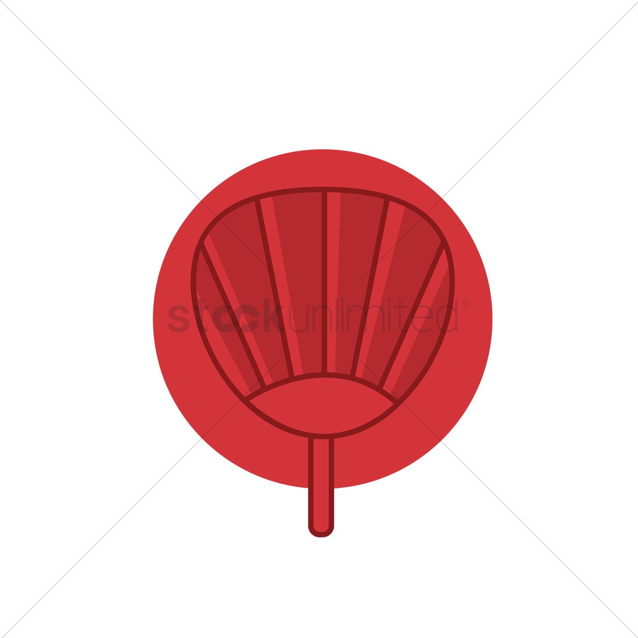 1300x1300 Japanese Hand Fan Vector Image