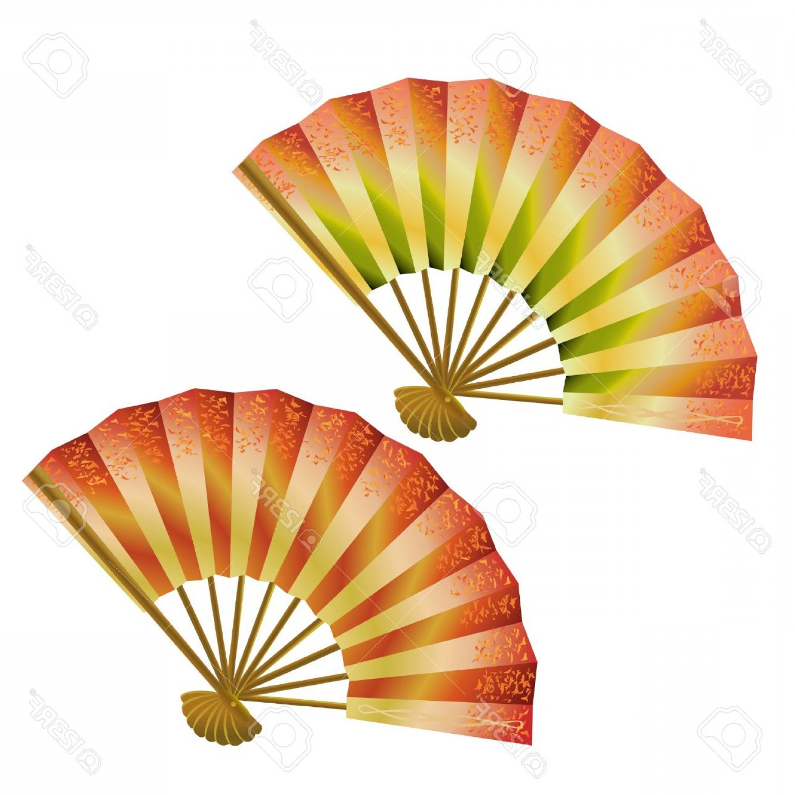 1560x1560 Photoset Of Colorful Japanese Fans Vector Illustration Arenawp