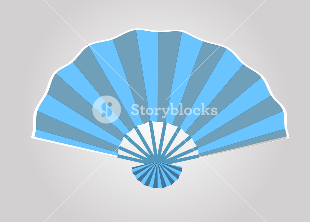 1000x716 Simple Folding Fan Vector Illustration Royalty Free Stock Image